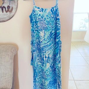 EUC Lilly Pulitzer “Laken” Midi Romper (Size 4)